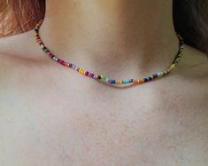 BEADED NECKLACE , Rainbow Bead Necklace, Necklace, Glass Beads, Glass Bead Necklace, Handmade Jewellery, - Etsy Colorful Czech Glass Beaded Necklaces, Adjustable Rainbow Necklaces With Polished Beads, Multicolor Czech Glass Beaded Necklace For Festivals, Adjustable Rainbow Polished Beads Necklace, Rainbow Necklaces With Tiny Round Beads, Rainbow Necklace With Tiny Round Beads, Rainbow Heishi Beads Necklace With Colorful Beads, Artsy Colorful Beaded Necklaces For Festivals, Rainbow Necklaces With Spacer Beads For Jewelry Making