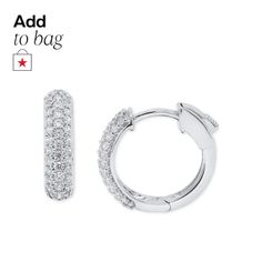 in stock Small Hoop Earrings, Engagement Ring Guide, Jewelry Repair, Huggie Hoop Earrings, Gold Plated Sterling Silver, Pave Diamonds, Online Jewelry, Diamond Shapes, Lab Grown