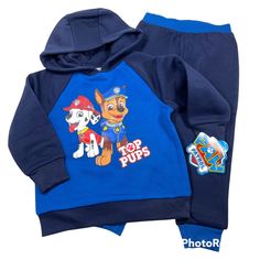 Brand New With Tag Paw Patrol Screen Print Fleece Hoodie Matching Fleece Jogger Paw Patrol Outfit, Sky Paw Patrol, Paw Patrol Pajamas, Dark Blue Sweatshirt, Paw Patrol Shirt, Nickelodeon Girls, Paw Patrol Girl, Dinosaur Outfit, Paw Patrol Nickelodeon