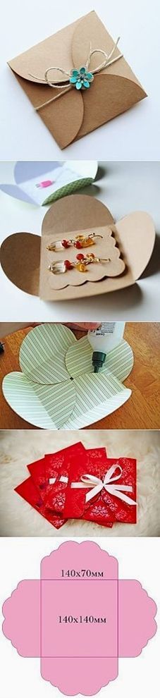 four different types of paper plates and envelopes