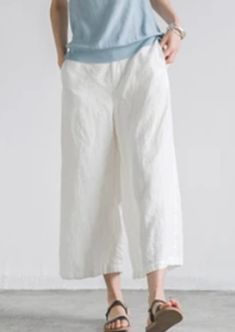 Name: Pure Color Linen Trousers White Women Slacks Pants Fabric: Fabric has no stretchSeason: Spring,Summer,Fall Pant Type: Loose pants Waist Type: High WaistLength: LongColor: Black,WhiteStyle: CasualMaterial: 100%Linen Model Size: Small Size Height/Weight:168 cm/47 kg*SIZE S (US 4-6, UK 8-10, EU 34-36)bust: fits bust around 86.4-88.9 cmwaist: fits waist around 66-68.6 cmhips: fits hips around 92.7-95.3 cm*SIZE M (US 8-10, UK 12-14, EU 38-40)bust: fits bust around 91.4-94 cmwaist: fits waist ar Women Slacks, Cotton Linen Pants Women, White Solid Color, White Linen Trousers, White Pants Women, Slacks Pants, Linen Top Women, Trousers White, Maxi Outfits