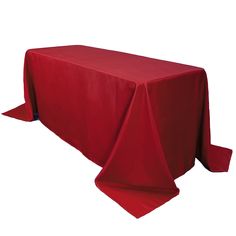 90 x 156 inch Polyester Rectangular Tablecloth Dark Red - Bridal Tablecloth Red Table Cloth, Birth Art, Rectangle Tables, Red Tablecloth, Red Birthday, Red Rectangle, Circle Table, Wedding Tablecloths, Table Overlays