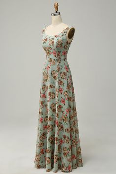 a dress on a mannequin with floral print