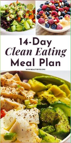 14-day clean eating meal plan for beginners with nourishing healthy recipes and a grocery list to help you start eating healthy! This meal plan includes easy healthy breakfasts, lunches, dinners and snacks as well as meal prep tips to help you get started! Healing Meals Clean Eating, Healthy Meal Substitutes, Simple Healthy Grocery List, Healthy Simple Meal Plan, Gut Healthy Diet Plan, Meal Plan For Gut Health, Quick And Easy Healthy Dinner Recipes Clean Eating Low Carb, Clean Simple Eats Recipes, Gut Health Meal Plan