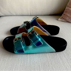 Isabel Marant Sunset Sandals Shoes Sz 38 Brand New. Metallic Aqua : Lennyo Sz 38 Comes With A Storage Bag 100% Leather Blue Sandals With Buckle Closure And Round Toe, Blue Round Toe Sandals With Buckle Closure, Blue Open Toe Sandals With Buckle Closure, Blue Flat Sandals With Buckle Closure, Blue Sandals With Leather Footbed And Open Toe, Blue Open Toe Sandals With Leather Footbed, Blue Closed Toe Mules With Cushioned Footbed, Blue Open Toe Footbed Sandals With Buckle Closure, Blue Leather Sole Sandals For The Beach