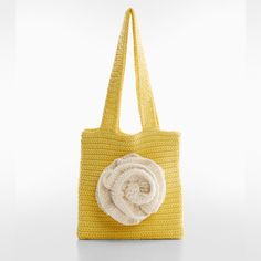 Nwt - Has Not Been Used. Available For $40 At Our Store Chiccouturecloset.Com Refresh Your Accessories Wardrobe By Adding This Crochet Flower Bag From Mango. Details Crochet Fabric Features Maxi Flower Two Short Handles. Made From 100% Cotton 21.0x20.0x2.0 Cm (Length X Height X Width). Yellow Casual Crochet Bag For Spring, Casual Yellow Crochet Bag For Spring, Yellow Crochet Shoulder Bag For Vacation, Yellow Crochet Tote Bag For Spring, Yellow Straw Shoulder Bag For Spring, Cream Crochet Shopping Bag For Spring, Cream Crochet Bag For Spring Shopping, Chic Yellow Crochet Bag, Yellow Flower-shaped Spring Bag