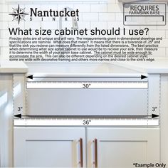 a kitchen cabinet with measurements for the door and drawer area in front of it is shown