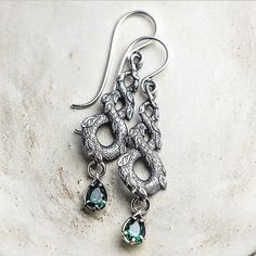 "Ethnic Twisted Retro Silver Plated Waterdrop Emerald Gemstone Leaf Earrings, Unvn12484 Metal: Silver Plated Over Brass Stone: Cubic Zirconia High Quality Metal Hand Crafted With Love And Care" Mystic Quartz, Stone Dangle Earrings, Hessonite Garnet, Party Earrings, Rings For Girls, Emerald Gemstone, Leaf Earrings, Turquoise Stone, Fire Opal