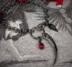 Vampire Jewelry, Gothic Jewelry, Gothic Wedding Jewelry, Vampire, Vampire Bracelet, Red Stones, Brac Vampire Bracelet, Gothic Wedding Jewelry, Jewelry Vampire, Dark Vader, Vampire Wedding, Wedding Gothic, Vampire Earrings, Vampire Necklace, Vampire Jewelry