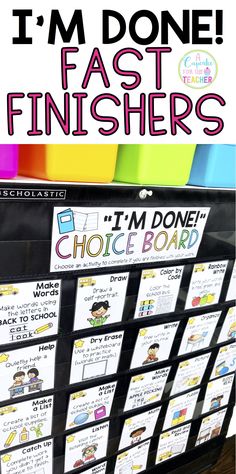 Early Finisher Activities, Fast Finisher Activities, Activities For Students, Finish Work, Choice Board, Early Finishers Activities, Fast Finishers, 3rd Grade Classroom