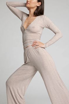 Negative | Whipped Henley in Sand – Negative Underwear Confident Body Language, Loungewear Outfits, Stunning Tops, Track Pant, Workout Pictures, Great Lengths, New Launch, Deep V Neck, Fashion Sense