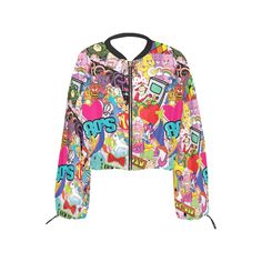 Enjoy this beautiful Jacket any time of the year. It is sure to compliment you style with anything you wear. Chiffon Material, For Women, All Over Printing 13.33 Oz. Designed for fashion women, stylish and personalized. Made from chiffon material. Comfort and softness offered for you. Lining featured provides you better wearing experience. Elastic waistband and sleeve cuff fit your size well. Great choice for sun protection, daily wearing and other activities. Size: XS,S,M,L,XL,2XL. Please calcu Fun Winter Streetwear Outerwear, Retro Patchwork Outerwear For Spring, Trendy Multicolor Patchwork Outerwear, Fun Multicolor Long Sleeve Outerwear, Trendy Patchwork Outerwear For Spring, Chic Multicolor Patchwork Outerwear, Trendy Multicolor Spring Outerwear, Trendy Graphic Print Spring Outerwear, Fun Pink Long Sleeve Outerwear