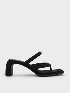 Black Textured Toni Puffy-Strap Thong Sandals - CHARLES & KEITH US Comfortable Outfit, Charles Keith, Black Textures, Beautiful Soul, Thong Sandals, Comfortable Outfits, Kids Gifts, Black Sandals, Sales Gifts