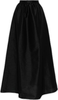 Pleated A-line Maxi Skirt For Evening, Formal A-line Maxi Skirt With Pleated Waist, Elegant A-line Bottoms With Elastic Waistband, Black Relaxed Fit Midi Maxi Skirt, Formal Black Lined Maxi Skirt, A-line Black Bottoms With Elastic Waistband, Pleated Flared Maxi Skirt For Evening, Evening Pleated Flared Maxi Skirt, A-line Bottoms With Elastic Waistband In Black