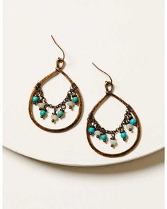 Shyanne Women's Mystic Skies Beaded Teardrop Hoop Earrings | Boot Barn Bohemian Teardrop Hoop Earrings With Ear Wire, Beaded Metal Teardrop Chandelier Earrings, Bohemian Beaded Metal Hoop Earrings, Fringe Bracelet, Teardrop Hoop Earrings, Fringe Jewelry, Layered Beaded Necklaces, Framed Jewelry, Crystal Cuff Bracelet