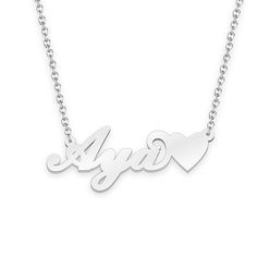 Aya name necklace with little heart 14k gold unique gifts 
								Add something extra special to your jewelry box with Name Necklace Official engravable necklaces.
								The Aya's name necklace with little heart unique gifts 14k gold is best gifts for Aya. Name Necklace Official provides affordable engravable jewelry that won't 
								break the bank. In addition, these pieces make for very thoughtful and appreciated gifts for friends and family. 
								And whether valentine's day gifts, m Engravable Jewelry, Engraved Jewelry, Gifts Birthday, Engraved Necklace, Gifts Wedding, Gifts Christmas, Name Necklace, Graduation Gifts, Mother's Day Gifts