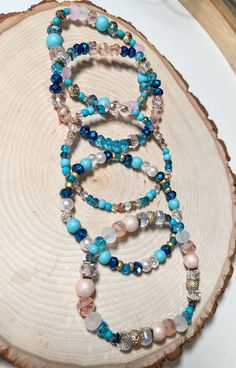 MLD 20% OFF SALE AND FREE SHIPPING - RUN DON’T WALK😍 No code needed, you don’t want to miss out!!!! This has NEVER happened before🤯😍❤️✨Promotion valid 6/21/2023-6/25/2023 Bohemian Blue Bracelets With Spacer Beads, Blue Bohemian Bracelets With Spacer Beads, Bohemian Blue Beaded Bracelets With Faceted Beads, Blue Bohemian Beaded Bracelets With Faceted Beads, Blue Bohemian Crystal Bracelet With Round Beads, Beaded Turquoise Crystal Bracelet As Gift, Bohemian Blue Czech Glass Bracelets, Blue Czech Glass Beaded Crystal Bracelet, Blue Spiritual Crystal Bracelet