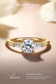 Acacia - 14K Yellow Gold Round Three Stone Diamond Engagement Ring
ER16121R4Y43JJ Three Stone Diamond Rings Engagement, Diamond Crown, Engagement Ring Shapes, Three Stone Diamond, Ad Campaigns, Natural Diamond Engagement Ring, Ring Crafts, Gold Platinum, Engagement Ring Settings