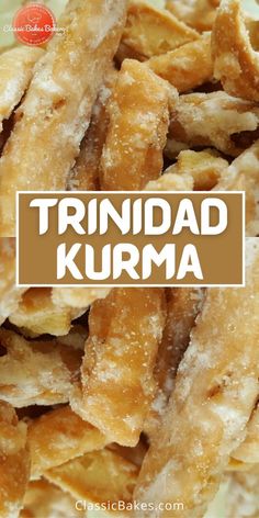 some kind of food that is on a plate with the words trimad kurma