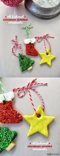 christmas ornaments made out of cookies and candy canes