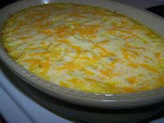 a casserole dish sitting on top of a stove