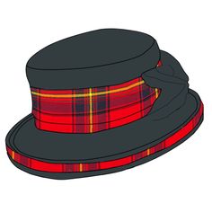 Tartan Hat, Plaid Accessories, Elegant Hat, Tartan Accessories, Black Pure, Elegant Hats, Black Tweed, Red Hats, Tartan Plaid