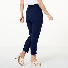 G by Giuliana Black Label Sugar Washed Linen-Blend Pant   Sweet as sugar! Sugar-washed linen-blend fabric gives these straight-leg trousers a chic, vintage look you'll love rocking all summer long. Solid Color Tapered Leg Bottoms For Day Out, Solid Tapered Leg Bottoms For Day Out, Versatile High Waist Linen Bottoms, High Waisted Stretch Linen Bottoms, High Waist Stretch Linen Bottoms, Casual Linen High-waisted Jeans, Straight Leg Jeans With Elastic Waistband, Straight Leg Jeans With Elastic Waistband For Day Out, Stretch Linen Bottoms For Workwear