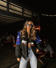 Racer Jacket Outfit, Nascar Outfit, Racing Jacket Outfit, Race Outfit, Jacket Outfit Women, Looks Street Style, Jacket Outfit, Looks Chic, Gaming Clothes