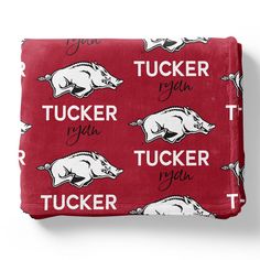 razorback toddler blanket for personalized Side Baby, U Of A, Personalized Swaddle, Kids Blanket, Block Fonts, Block Font, Cuddling On The Couch, Super Soft Blanket, University Of Arkansas