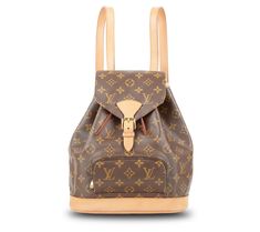 Your purchase of a Pre-Owned Designer Handbag will include an attached authentication tag, ensuring it has met the highest of standards and verifying its authenticity. All returns must include this authentication tag still attached to the item. The Louis Vuitton Montsouris MM Monogram MM Brown backpack is a chic and practical choice for everyday use. Crafted from coated cotton with a goldtone drawstring closure and front flap buckle, it offers a spacious interior and stylish design. From Louis V Brown Backpack, Mm Monogram, Brown Backpacks, Pre Owned Louis Vuitton, Designer Handbag, Fashion Handbags, Stylish Design, Inside Pocket, Designer Handbags