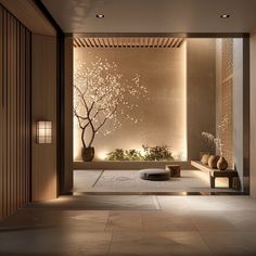 Modern Japanese style hallway with innovative lighting and sleek surfaces Japanese Hallway, Zen Interiors, Japanese Home Design, Zen House, Japandi Home, Hallway Designs, Japanese Interior, Dining Room Design