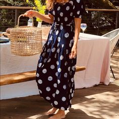 This Dress Has An Ikat Print. I Am 5’6” And This Hit Me Mid Calf. Never Worn Originally Purchased At Anthropologie Tie At Waste Smacked Her Chest And Back. Miles Ocampo, Beige Skin, Pale White, White Midi, Ikat Print, White Midi Dress, White Beige, Mid Calf, Navy And White