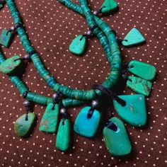 Cheap Vintage Turquoise Beaded Necklaces, Turquoise Bead Necklaces Novica, Southwestern Green Turquoise Necklace, Untreated Bohemian Turquoise Necklace For Collectors, Untreated Green Bohemian Necklace, Artisan Chrysocolla Turquoise Necklace For Jewelry Making, Southwestern Turquoise Chrysocolla Necklace, Southwestern Green Necklace, One Of A Kind Southwestern Green Necklace