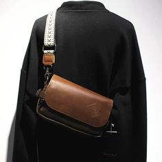 Material: PU Texture: Soft Closed: Buckle Size: 8.66"L x 1.97"W x 5.51"H in; It is enough to hold daily stuffs including cell phones, sunglasses, wallet, key etc. Baldric: Adjustable shoulder strap Bag Light, Chest Bag, Bago, Light Brown, Cell Phones, Dark Brown, Shoulder Strap, Buckle, Wallet