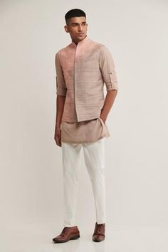 Shop for Dhruv Vaish Brown Silk Dyed Jawahar Jacket for Men Online at Aza Fashions Nehru Shirt, Nehru Jacket For Men, Gents Kurta, Kurta Design, Designer Suits For Men, Nehru Jacket, Mens Casual Dress Outfits, Nehru Jackets, Stylish Boys