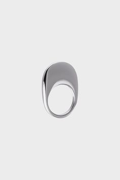 This item is final sale. Our statement Swipe design is inspired by the 'swipe to unlock' icon of an iPhone. Here it has been translated into a silver ring design in collaboration with London-based/Brazilian-born jeweller Alan Crocetti who is noted for his bold and sculptural gender-neutral designs. All accessories are final 100% Silver Modern White Gold Dome Ring As Gift, Contemporary Open Ring With Polished Finish, Modern Jewelry With Ring Detail, Modern Sterling Silver Open Signet Ring, Modern White Gold Open Dome Ring, Modern Sterling Silver Dome Ring, Modern Silver Dome Ring, Contemporary White Gold Rings With Polished Finish, Modern Silver Signet Ring With Polished Finish