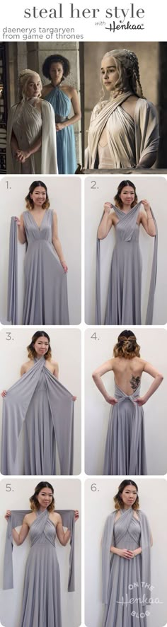 Convertible Wrap Dress Styles, Daenerys Halloween Costume, Targaryen Halloween Costume, Daenerys Cosplay, Khaleesi Costume, Game Of Thrones Style, Game Of Thrones Dress