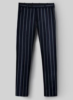 Look sharp and create a long lasting impression in our Napolean Vanda Navy Blue Wool Pants. Crafted from wool blend, the pants have a deep color and light stripes which will give you a modern look at a casual or a business event. Stay up to date in terms of fashion by getting your hands on our masterpiece.  Look Includes   Napolean Vanda Navy Blue Wool Fabric  Cross Pocket  Flat Front  Two Welted Back Pockets on Trousers    Click 'Customize Now' to modify the look if needed.   Lining: Viscose, Dry Clean, Pants can be lightly washed. Light Stripes, Grey Tweed Suit, Herringbone Tweed Jacket, White Linen Suit, Green Velvet Jacket, Peaky Blinders Suit, Royal Blue Suit, Fabric Cross, Color And Light