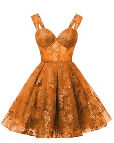 Adolescenti Tulle scintillante Arancia Abiti da ritorno a casa spalline spaghetti cocktail party vestito da ballo Orange Homecoming Dresses, Vestidos Prom, Color Naranja, Dress Spaghetti, Prom Party Dresses, Homecoming Dress, Dress Ideas, Spaghetti Strap Dresses, Cocktail Party