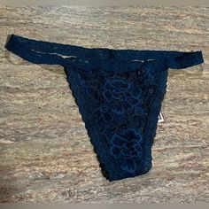 Size S. Brand New Without Tag Blue Stretch Lace Bottoms, Blue Lace, Teal Blue, Women's Intimates, Victoria’s Secret, Victoria's Secret, Color Blue, Brand New, Lace