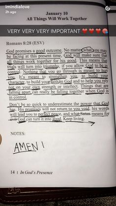 a piece of paper that has been placed on top of a book with the words, every very very important amen