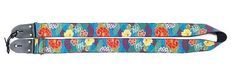 two straps with colorful flowers on them are shown in front of a white background and one has