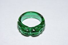 Buyers will receive 1 piece dark green quartz carved ring band / gemstone made ring band. This item is so beautiful and eye catching. you will really love it. Product - Dark Green Quartz Carved Ring Band Gemstone - Quartz Quantity - 1 Piece Lab Created Gemstone Note - Please choose your ring size from the variation drop down menu. If you want our product in more quantity then please feel free to contact us we can make you provide as much as quantity as you want as we have our own manufacturing u Green Carved Rings Perfect For Gifts, Green Intaglio Ring Jewelry, Green Carved Rings For Anniversary, Green Carved Jewelry For Anniversary, Carved Green Round Jewelry, Green Carved Round Jewelry, Quarts Crystal, New Year Sale, Carved Ring