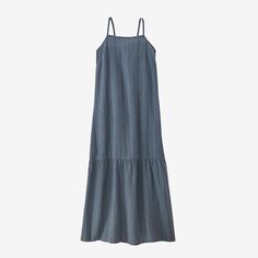 W's Garden Island Tiered Dress Casual Cotton Maxi Dress Unlined, Casual Unlined Cotton Maxi Dress, Relaxed Fit Tencel Dress For Summer, Garden Island, Weave Fabric, Patagonia Womens, Hot Weather, Plain Weave, Tiered Dress