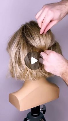 Short Hair Party Styles, Short Bob Updo, Bob Length Hair, Short Hair Updo Easy, Half Up Half Down Short Hair, Bob Length, Short Hair Dos