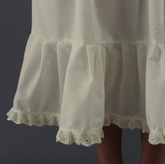 Ivory Cotton Petticoat Plain Edged Lace Edged or Broderie | Etsy Daywear Ruffled Petticoat, White Cotton Petticoat With Attached Cancan, Cotton Lace-trimmed Petticoat For Daywear, Daywear Cotton Petticoat With Lace Trim, Cotton Petticoat With Lace Trim For Daywear, Summer Cotton Petticoat With Lace Trim, Spring Cotton Petticoat With Lace Trim, White Cotton Petticoat With Lace Trim, Edwardian Inspired Fashion