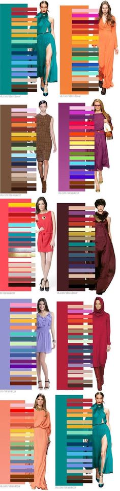 Great Color Combinations  Interesting...and helpful for those like me who are fashion-challenged! Projek Menjahit, Mode Tips, Wardrobe Color, Fashion Layout, Color Guide, Fashion Vocabulary, Best Color, Style Challenge, Moda Vintage