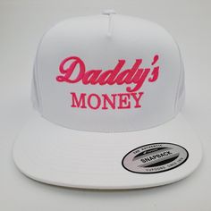 Brand New High-Quality Embroidered Yupoong Flat Bill High-Profile Trucker Mesh Snapback Cap Hat White Flat Bill Hats, Hype Shoes, Store Front, Snapback Cap, Baseball Caps, Trucker Hats, Caps Hats, Pink White, Women Accessories