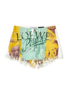 Loewe Paula's Ibiza, Denim Shorts Women, Printed Denim, Ibiza, Perfect Pair, Casual Shorts, Denim Shorts, Relaxed Fit, High Waisted