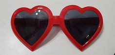 Fun Red Heart-shaped Sunglasses, Valentine's Day Gift Sunglasses With Tinted Lenses, Red Plastic Sunglasses For Valentine's Day, Heart-shaped Sunglasses For Valentine's Day, Heart-shaped Sunglasses For Valentine's Day Gift, Red Tinted Sunglasses As A Gift, Fun Red Sunglasses For Valentine's Day, Red Tinted Lenses Sunglasses As Gift, Red Heart-shaped Sunglasses For Valentine's Day